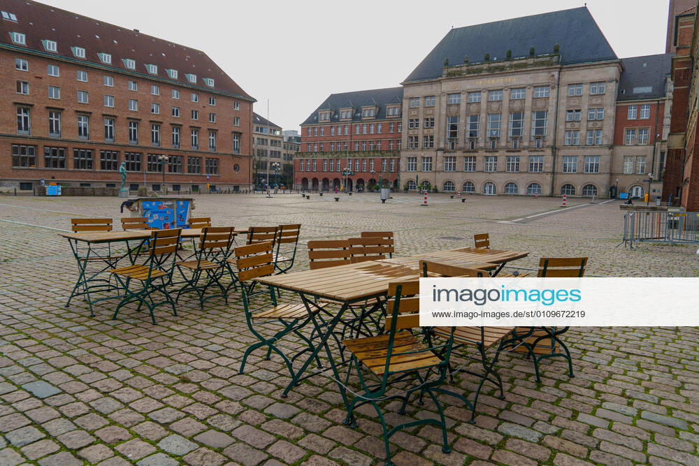 Kiel city centre during Corona Lockdown in January 2021 largely empty streets Kiel city centre during Corona Lockdown in January 2021 largely empty streets , Kiel Schleswig Holstein Germany city centre