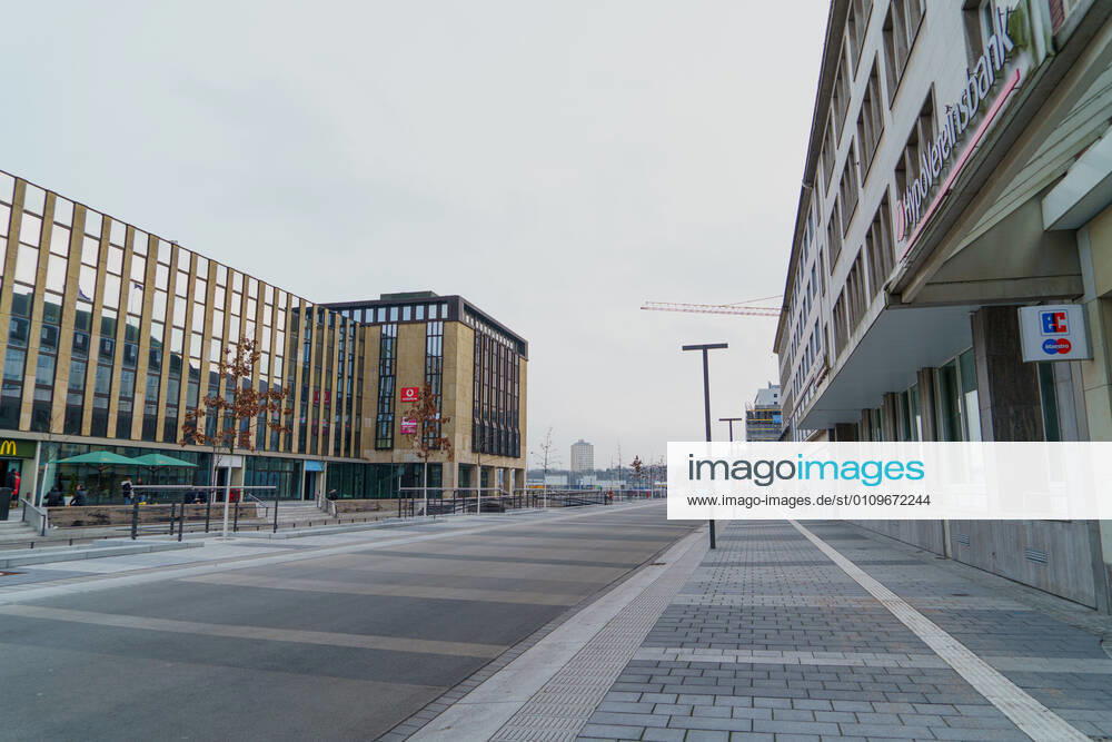 Kiel city centre during Corona Lockdown in January 2021 largely empty streets Kiel city centre during Corona Lockdown in January 2021 largely empty streets , Kiel Schleswig Holstein Germany city centre