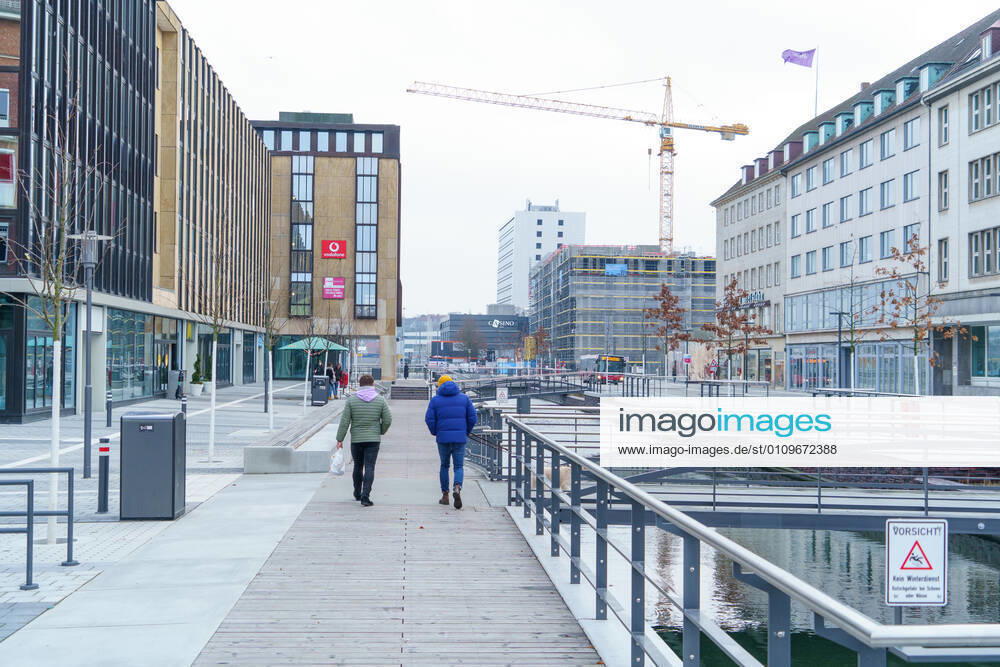 Kiel city centre during Corona Lockdown in January 2021 largely empty streets Kiel city centre during Corona Lockdown in January 2021 largely empty streets , Kiel Schleswig Holstein Germany city centre