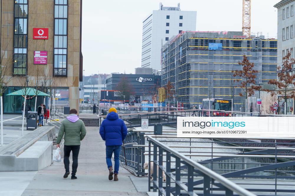 Kiel city centre during Corona Lockdown in January 2021 largely empty streets Kiel city centre during Corona Lockdown in January 2021 largely empty streets , Kiel Schleswig Holstein Germany city centre