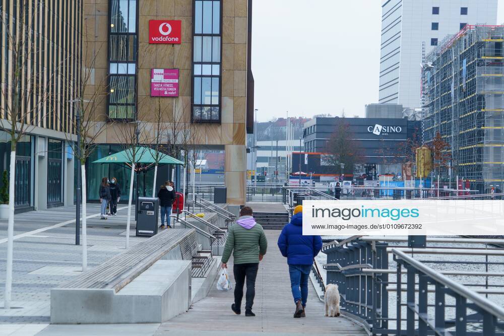 Kiel city centre during Corona Lockdown in January 2021 largely empty streets Kiel city centre during Corona Lockdown in January 2021 largely empty streets , Kiel Schleswig Holstein Germany city centre