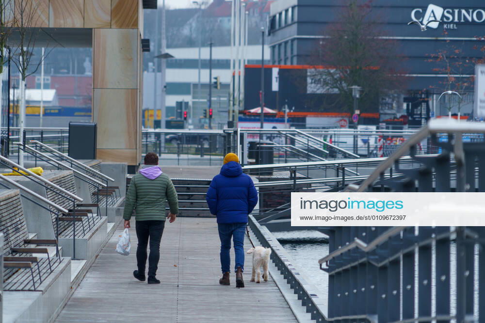 Kiel city centre during Corona Lockdown in January 2021 largely empty streets Kiel city centre during Corona Lockdown in January 2021 largely empty streets , Kiel Schleswig Holstein Germany city centre