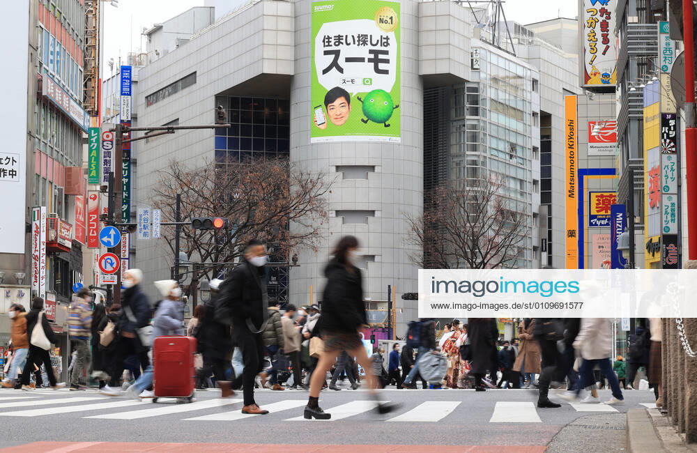 Tokyo, Japan -People cross a road at Shibuya fashion district amid outbreak of the new coronavirus in Tokyo on Monay, January 11, 2021 on a national holiday, Coming-of-Age Day. Prime Minister Yoshihide Suga declared a state of emergency on Tokyo and three neighboring prefectures. (151812180)