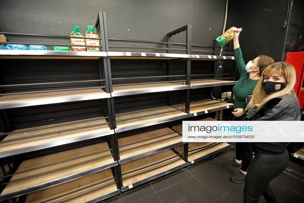 (210112) -- BEIRUT, Jan. 12, 2021 -- Photo taken on Jan. 11, 2021 shows a nearly empty bread section at a supermarket in Beirut, Lebanon, days ahead of a national COVID-19 lockdown. Lebanon s Higher Defense Council declared on Monday a state of emergency between Jan. 14-25 that includes a total lockdown in hope to restrict further spread of COVID-19, Al-Jadeed local TV channel reported. ) LEBANON-BEIRUT-COVID-19-LOCKDOWN BilalxJawich