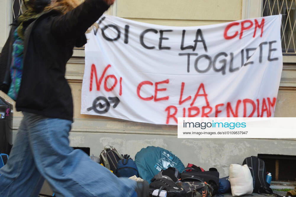 Milan, Liceo Manzoni. High school kids spend the night taking up high school Editorial Usage Only