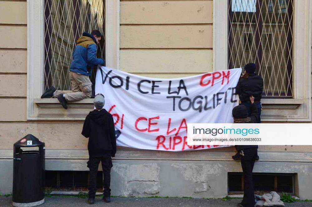 Milan, Liceo Manzoni. High school kids spend the night taking up high school Editorial Usage Only