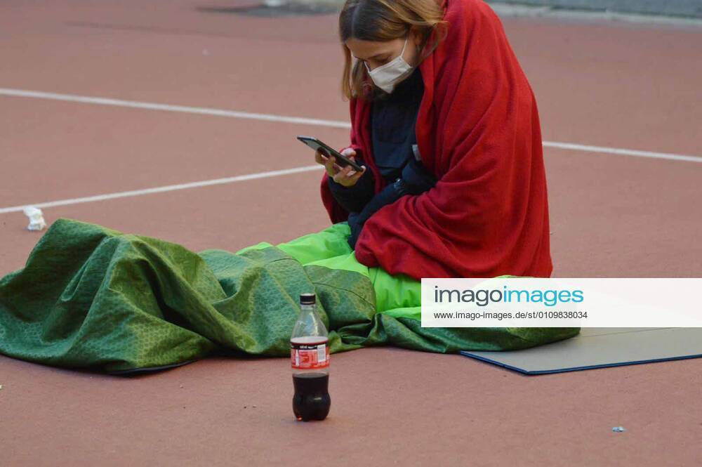 Milan, Liceo Manzoni. High school kids spend the night taking up high school Editorial Usage Only