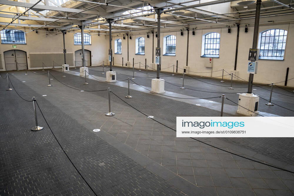 Waiting area in connection with the first vaccine center in the Capital Region opening in OEksnehallen, at Halmtorvet in Copenhagen, Wednesday 13 January 2021, Copenhagen Denmark