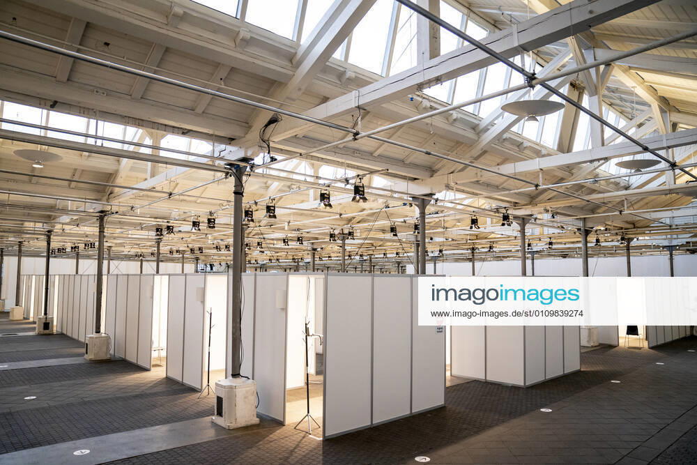 Vaccination room in connection with the opening of the first vaccine center in the Capital Region of Denmark in OEksnehallen, at Halmtorvet in Copenhagen, Wednesday 13 January 2021, Copenhagen Denmark