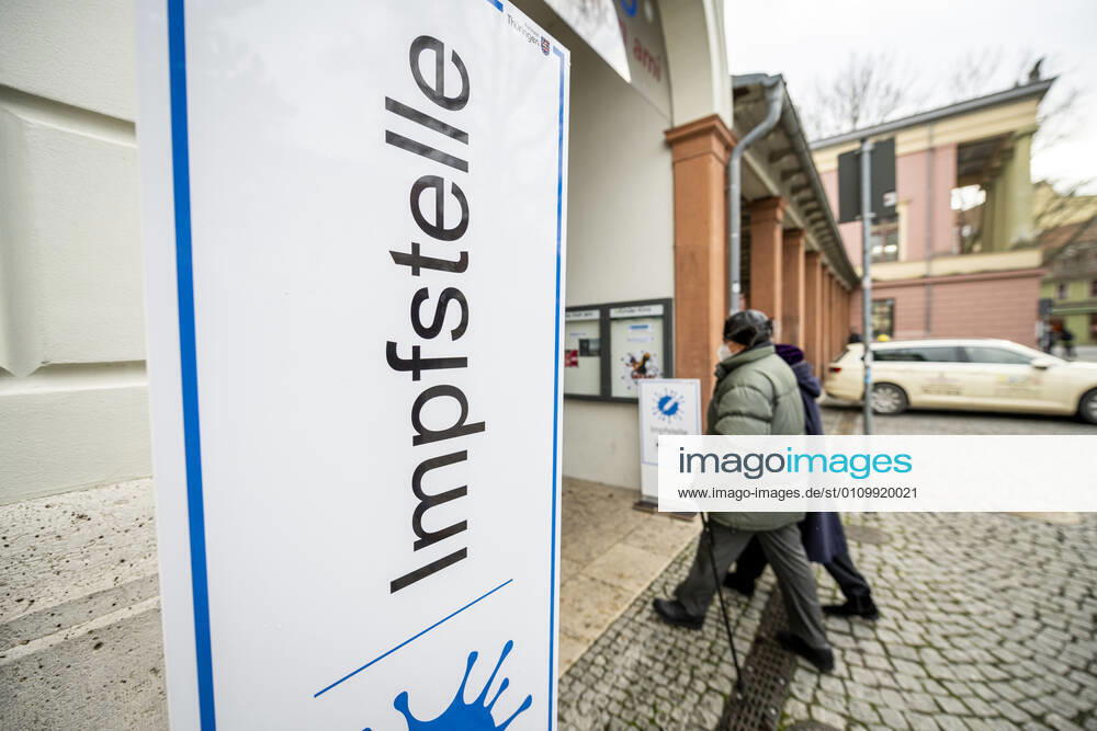 COVID 19 VACCINATION CENTER IN WEIMAR OPENS 13 01 2021 Weimar A sign at the entrance of the vaccination center to the mon ami in Weimar, Thuringia, on 13 January 2021 The Free State of Thuringia has started anti-COVID 19 vaccinations in the vaccination centers on 13 January 2021