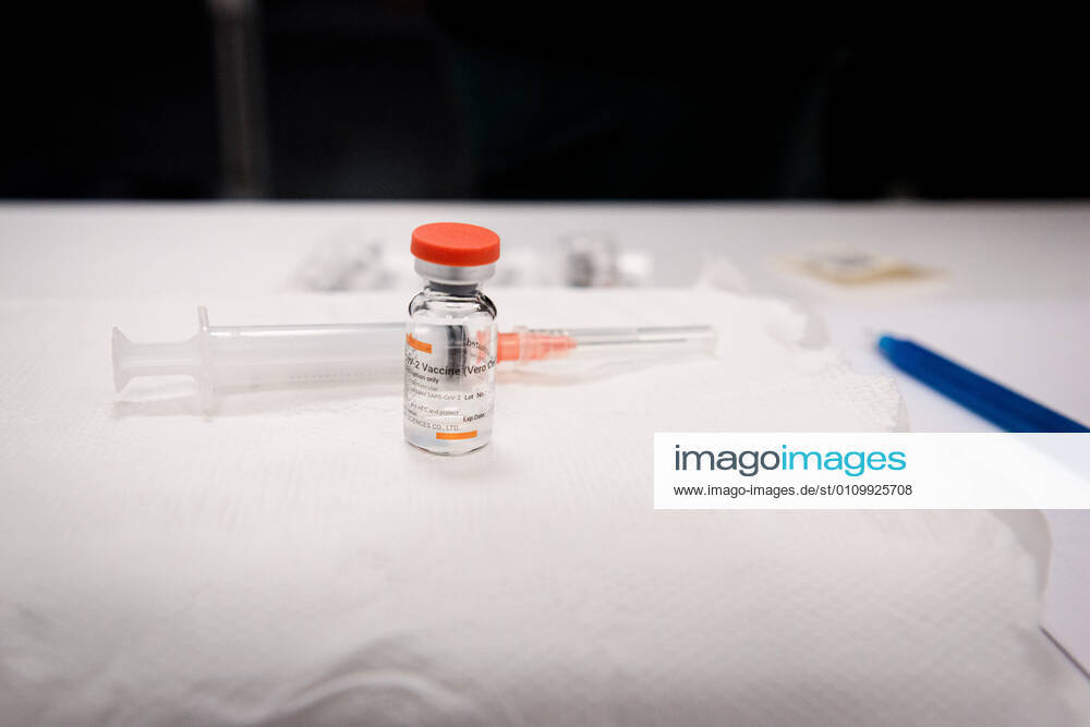 A China s Sinovac vaccine vial with a syringe seen displayed..China s Sinovac vaccine started to be applied to 81 cities in Turkey. In Ankara City Hospital, the vaccination was applied to the hospital staff first in order to protect them from possible Covid-19 infected patients. Ankara Turkey - ZUMAs197 20210114_zaa_s197_022