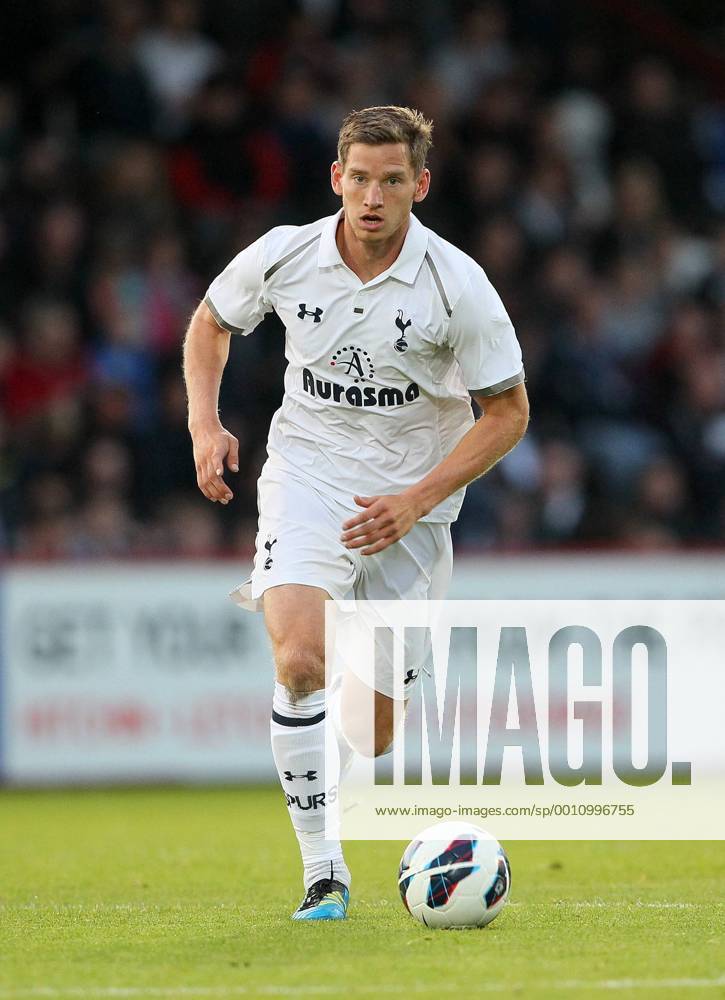 Tottenhams Jan Vertonghen in action..Pre-Season Stevenage Town v Tottenham Hotspur, The Lamex Stadium, Stevenage, 18th July 2012. Pic David Klein SPORTIMAGE... .
