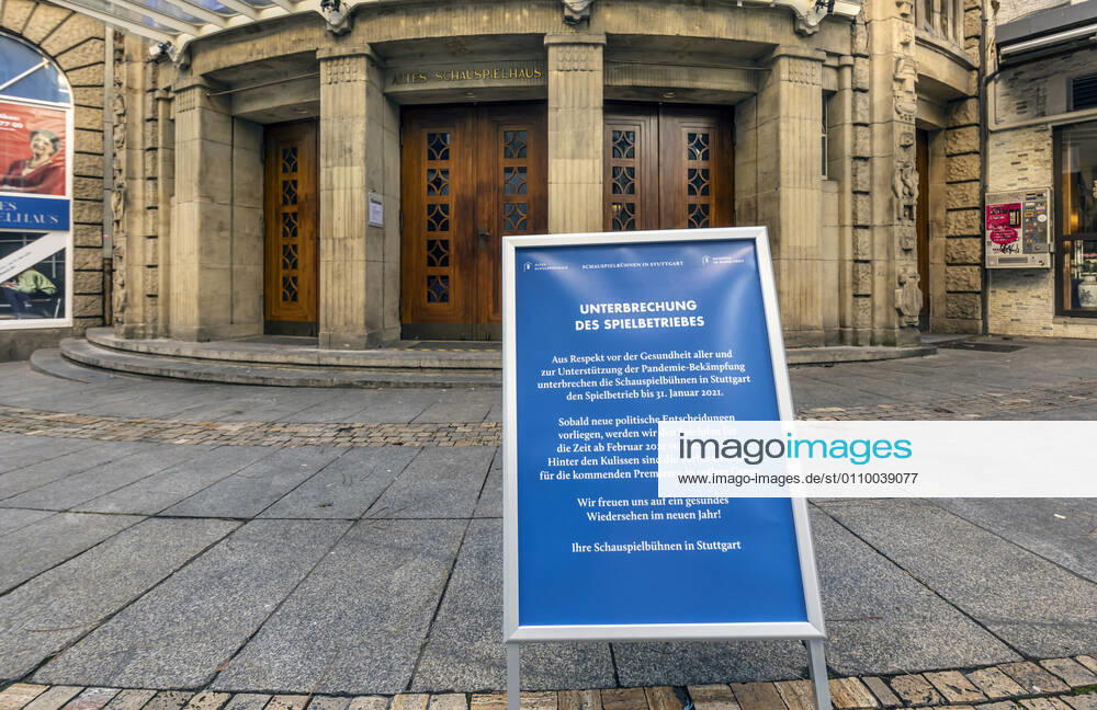 Theatres and culture suffer from Corona pandemic The Alte Schauspielhaus in Stuttgart is closed 15 01 2021, Germany, Baden Württemberg, Stuttgart