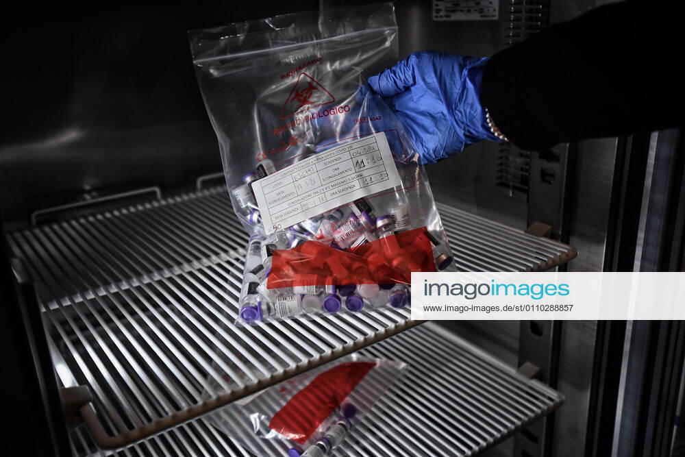 Rome, Spallanzani Intensive Care Hospital, High Containment Department. In the photo: the Pfizer-BioNTech Covid-19 vaccine in the department s refrigerators.