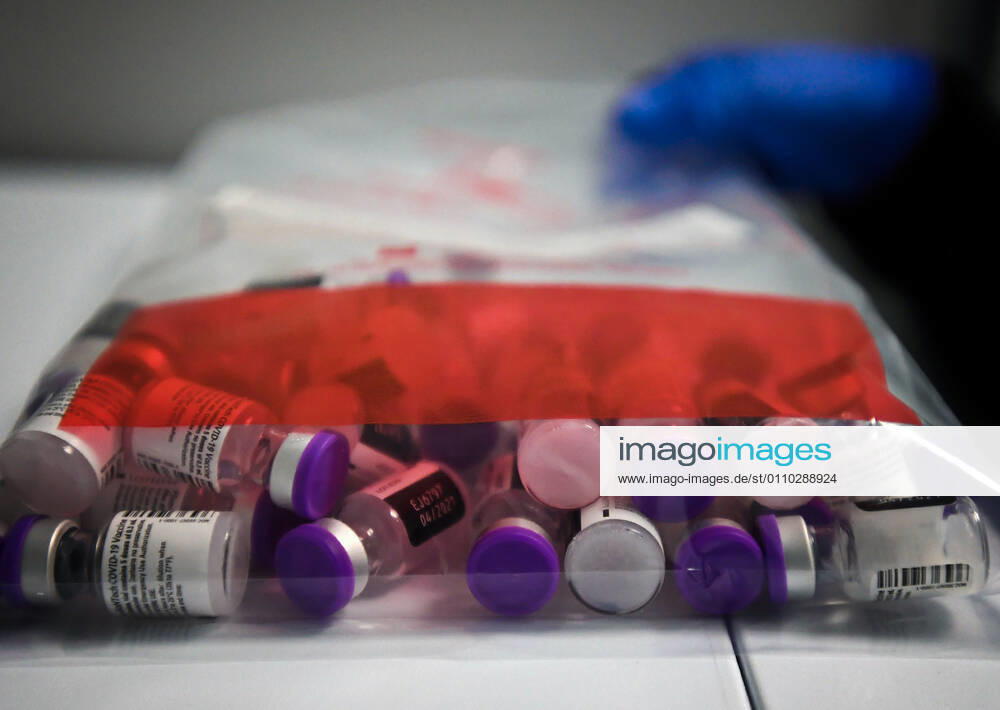 Rome, Spallanzani Intensive Care Hospital, High Containment Department. In the photo: the Pfizer-BioNTech Covid-19 vaccine in the department s refrigerators.