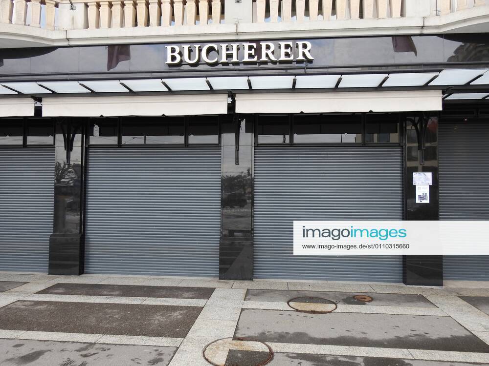 Photo Manuel Geisser 18 01 2021 Coronavirus, Lockdown Picture Closed Bucherer watch shop Lucerne