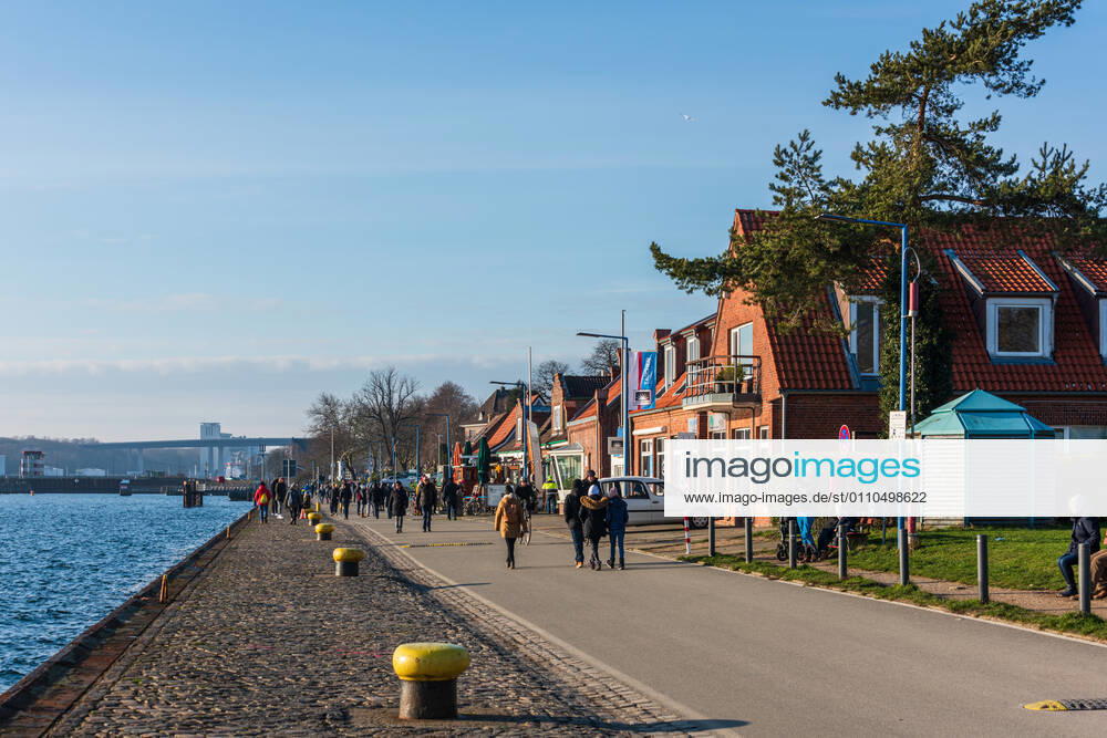 Impressions from Kiel The Tiessenkai in Kiel Holtenau at the entrance to the Kiel Lock into the North Baltic Sea Canal