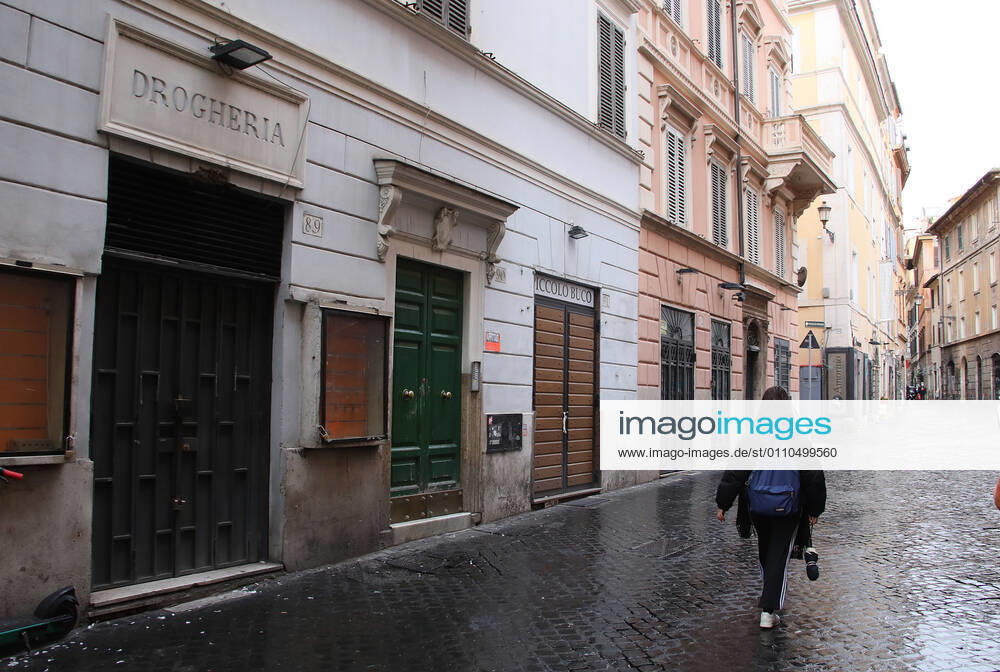 Rome, Shops and commercial activities in the center of Rome closed due to government restrictions caused by the Covid 19 Pictured pandemic: