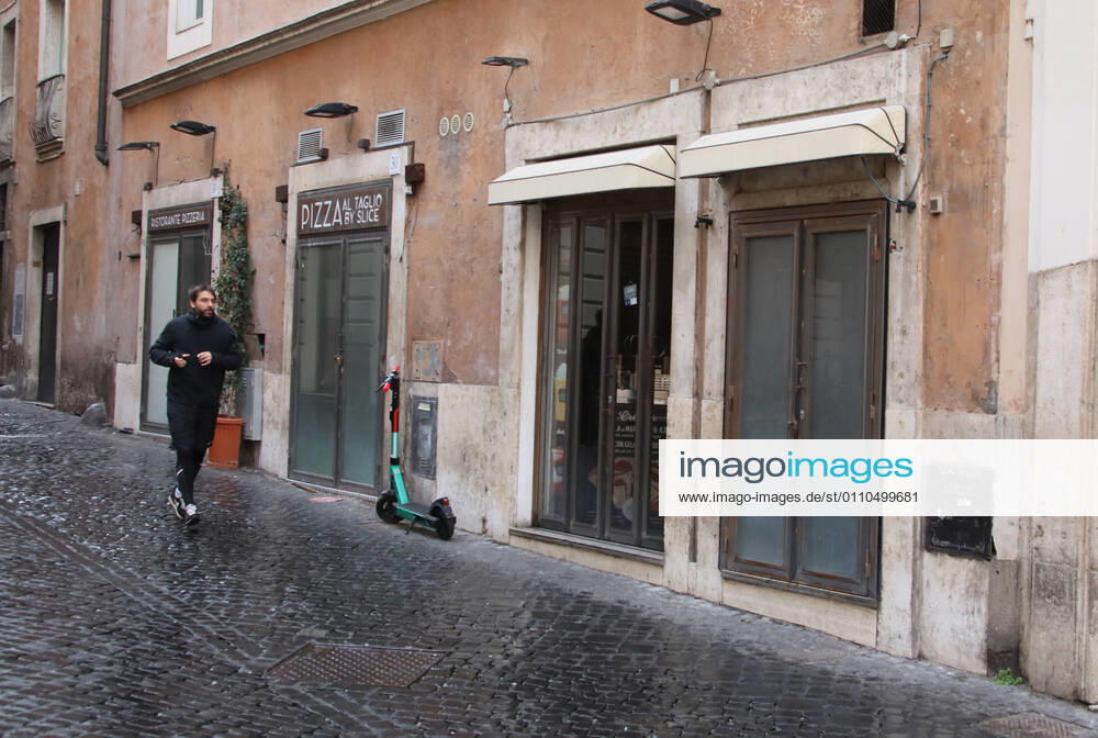 Rome, Shops and commercial activities in the center of Rome closed due to government restrictions caused by the Covid 19 Pictured pandemic: