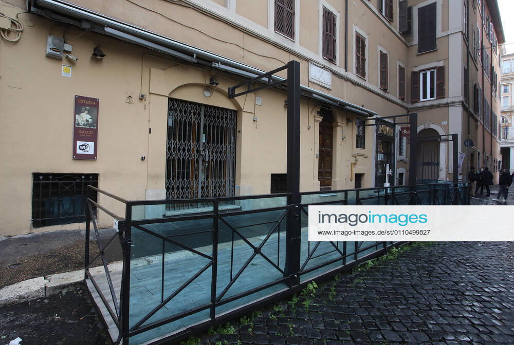 Rome, Shops and commercial activities in the center of Rome closed due to government restrictions caused by the Covid 19 Pictured pandemic: