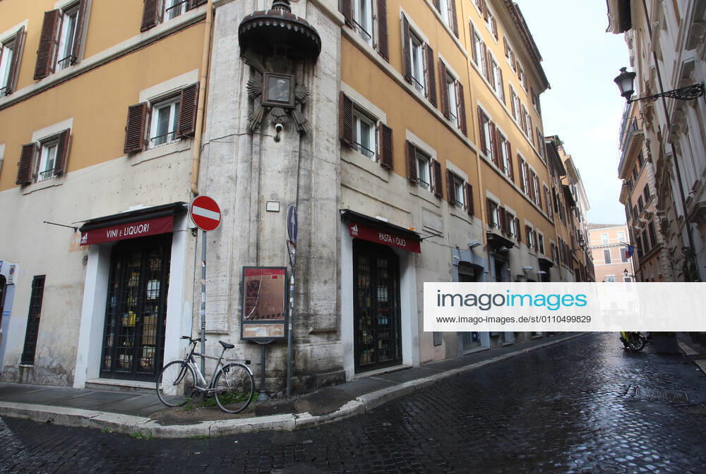 Rome, Shops and commercial activities in the center of Rome closed due to government restrictions caused by the Covid 19 Pictured pandemic: