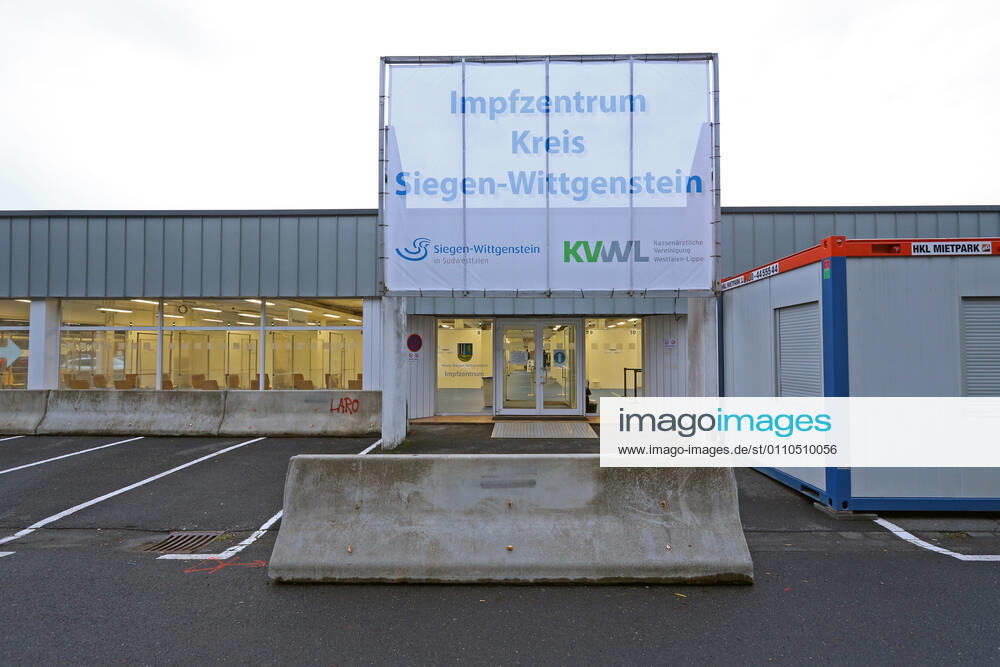 The building of the vaccination center of the district Siegen Wittgenstein in Eiserfeld Corona vaccination center on 20 01 2021 in Siegen Germany