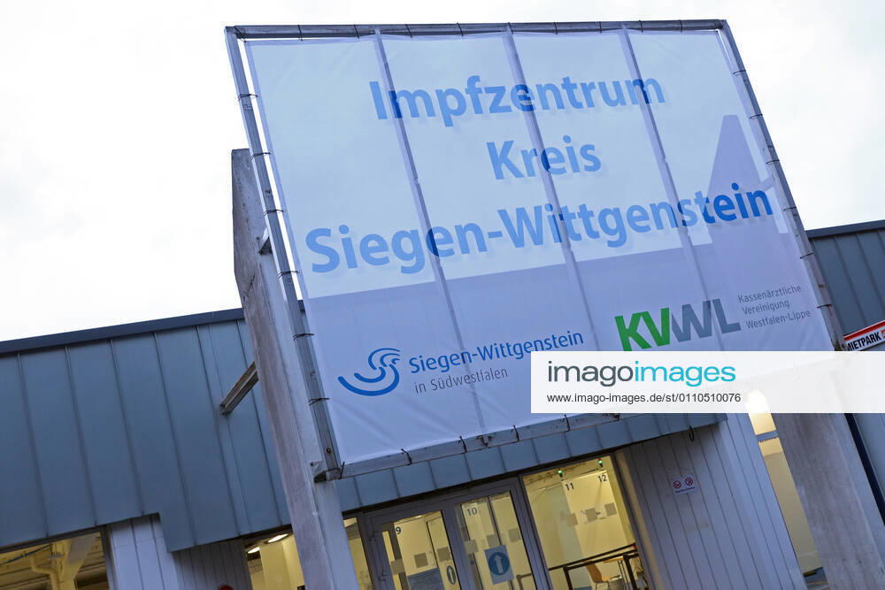 The building of the vaccination center of the district Siegen Wittgenstein in Eiserfeld Corona vaccination center on 20 01 2021 in Siegen Germany