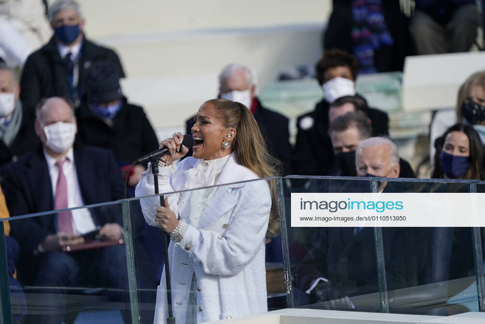 Jennifer Lopez performs prior to United States President Joe Biden taking the Oath of Office as the 46th President of the US at the US Capitol in Washington, DC on Wednesday, January 20, 2021. Washington USA - ZUMAs152 20210120_zaa_s152_484
