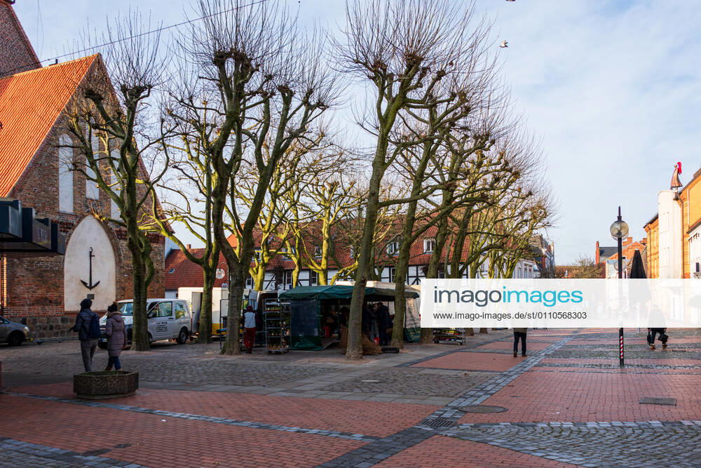 Eckernförde on the Baltic coast at lockdown an almost empty city centre, most shops closed, a big problem for the retail trade