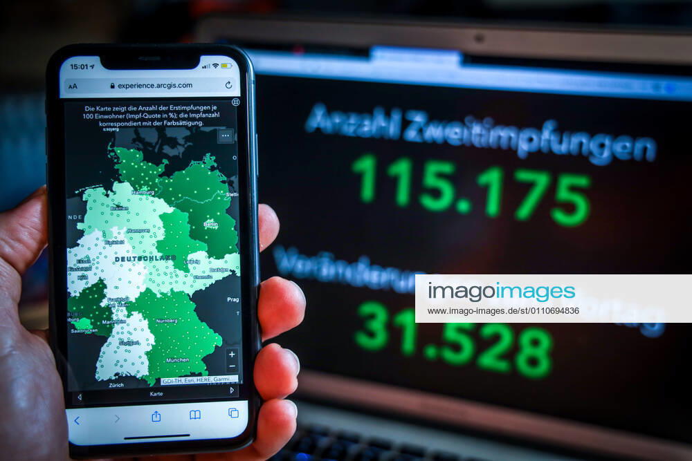 Coronavirus in Germany COVID 19 Vaccinations Dashboard 22 01 2021 Esri Deutschland GmbH based on the Digital Vaccination Rate Monitoring for COVID 19 Vaccination of the RKI Number of first vaccinations 1 386 464 Changes from the previous day 54 988 Number of second vaccinations 115 175 Changes from the previous day 31 528 Data as of 22 01 2021
