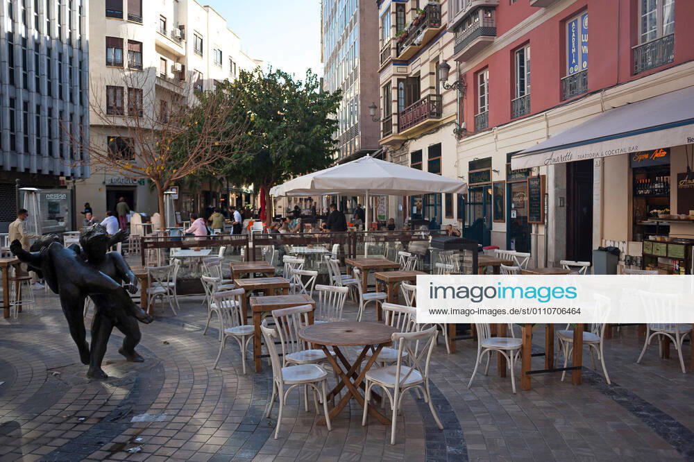 An empty terrace seen outside Amaretto cocktail bar at Uncibay square amid coronavirus pandemic..The region of Andausia suffers an uncontrolled daily rise of coronavirus cases, despite of hard restrictions imposed in the daily life. During the last weeks, Andalusia has reported thousands of infections everyday in the region while the hospital pressure continue rising. Malaga Spain - ZUMAs197 20210122_zaa_s197_044
