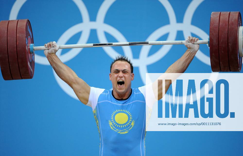 LONDON, GREAT BRITAIN. AUGUST 4, 2012. Ilya Ilyin of Kazakhstan competes to win gold in the Men s 94kg Weightlifting at the London 2012 Olympic Games. RE104EAA