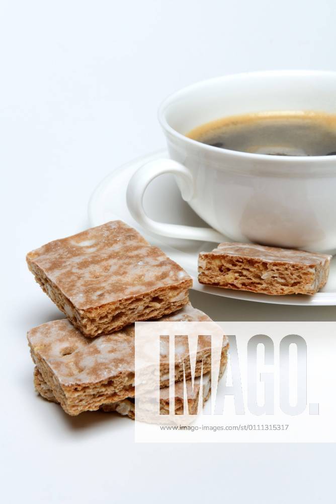 Basler Leckerli with cup of coffee, Lackerli, Läckerli, gingerbread