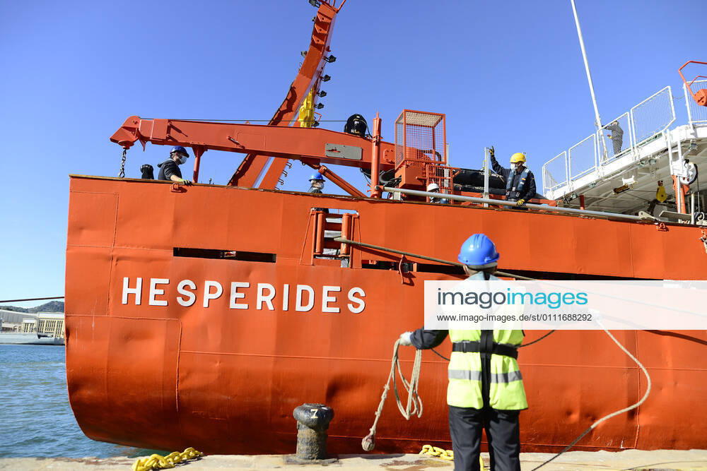 The Oceanographic Research Vessel (BIO) HespÃ rides docks in the port of Cartagena, Murcia (Spain), on February 1st, 2021. The HespÃ rides set sail on January 28th from the Arsenal of Las Palmas to begin the transit back to its home port, in Cartagena. The HespÃ rides has been in Las Palmas for 24 days and arrived in Cartagena a month after setting sail on 30 December. The Institute of Preventive Medicine of Defence (IMPDEF) has closed the outbreak of coronavirus detected on the ship after obtaining negative results from the last remaining members of the crew to overcome the disease. One of them remains in the Negrin Hospital in Las Palmas. 01 FEBRUARY 2021;HESPERIDES;CARTAGENA;MURCIA;COVID LagenciaEP 02 01 2021 Cartagena, (Murcia)