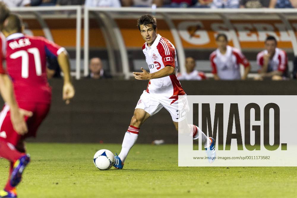 Aug. 5, 2012 - Bridgeview, Illinois, U.S - Toronto FC midfielder ANDREW WIEDEMAN, seen here during an MLS Fussball Herren USA match against the Chicago Fire at Toyota Park. MLS Fussball Herren USA 2012: Fire Defeats Toronto FC 2-1 - ZUMAt10