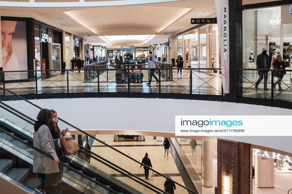 Shopping centres are open again Shopping centres are open again while maintaining the sanitary regime on February 02, 2021 in Wroclaw, Poland as the restrictions caused by Covid-19 loosen. EN_01462912_0019