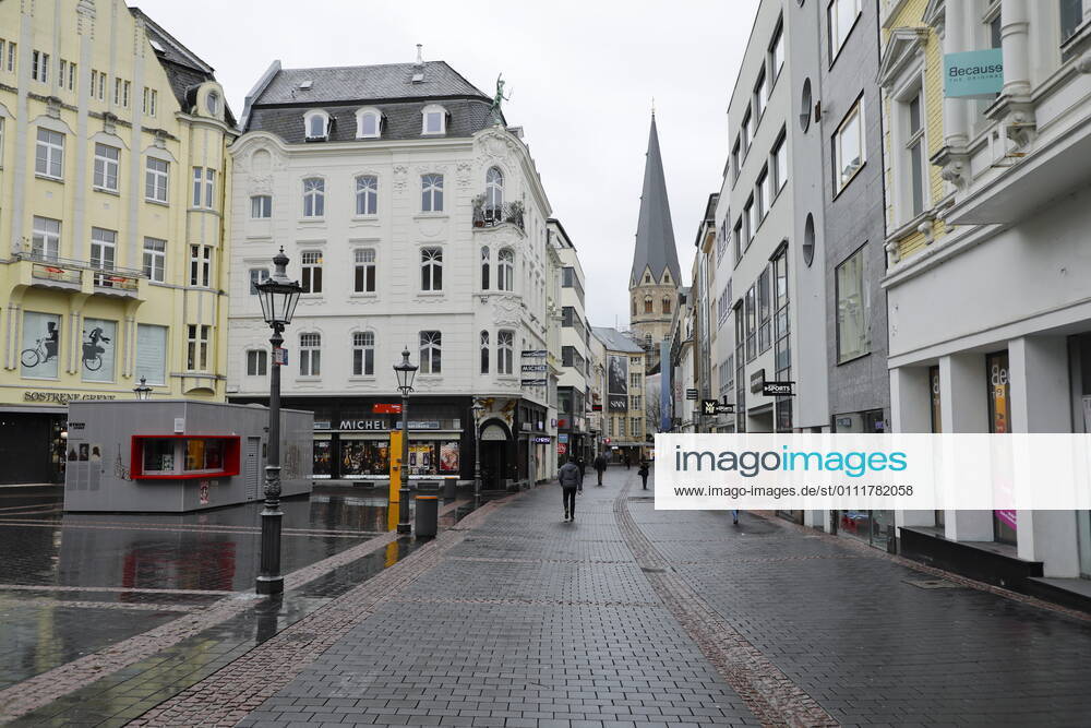 Bonn, Germany Corona crisis photo Due to the lockdown, gloom reigns in Bonns city centre