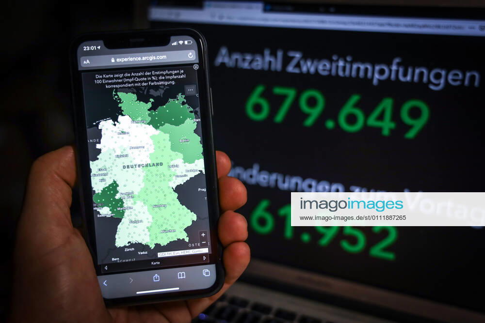 Coronavirus in Germany COVID 19 Vaccinations Dashboard 03 02 2021 Esri Deutschland GmbH based on the Digital Vaccination Rate Monitoring for COVID 19 Vaccination of the RKI Number of first vaccinations 2 033 561 Changes from previous day 43 725 Number of second vaccinations 679 649 Changes from previous day 61 952 Data as of 03 02 2021