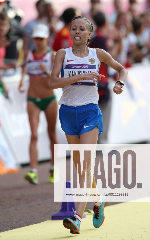 LONDON, Aug. 11, 2012 - Olga Kaniskina of Russia competes during women s 20km race walk competition, at London 2012 Olympic Games in London, Britain, on August 11, 2012. (OLY2012)BRITAIN-LONDON-ATHLETICS-WOMEN S 20KM RACE WALK