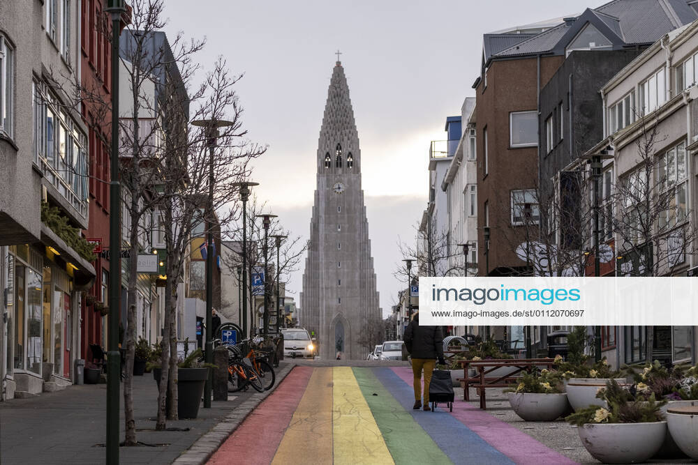 Few people are out and about in downtown Reykjavik, like here on Skólavörðustígur Skólavörðustígur
