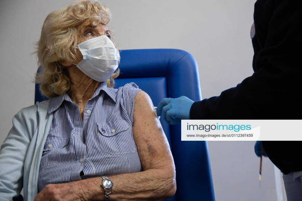Italy: First COVID-19 vaccination for people over 80 in Rome The first people over 80 vaccinated by the health staff of the ASL Roma 1 Rome Italy