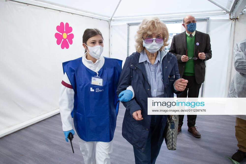 Italy: First COVID-19 vaccination for people over 80 in Rome Place for the acceptance of people over 80 who must be vaccinated Rome Italy