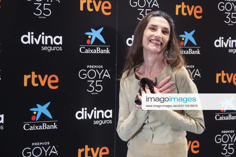 Angela Molina at a photocall on the occasion of the awarding of the Honorary Goya at the upcoming 35 Goya Awards Premios Goya 2021 at the Academia de las Artes y las Ciencias Cinematograficas Madrid, 08 02 2021 Angela Molina Foto:Fotografosx xFuturexImage
