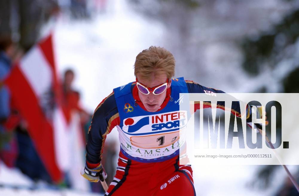Bjoern Daehlie (Norwegen) auf der Strecke Nordischer Skilauf WM Herren Nordische Ski Weltmeisterschaft 1999, Nordisch, Nordischer Skisport, Nationalmannschaft Einzelbild Ramsau