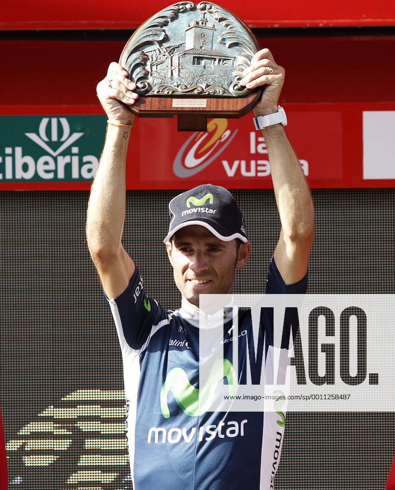 Alejandro Valverde celebrates the victory in the stage of La Vuelta 2012 between Faustino V and Eibar (Arrate).August 20,2012. (201208203046)