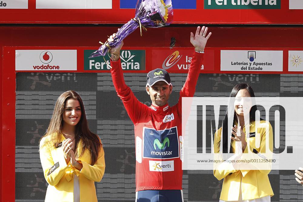 Alejandro Valverde with the leader s red jersey after the stage of La Vuelta 2012 between Faustino V and Eibar (Arrate).August 20,2012. (201208203060)