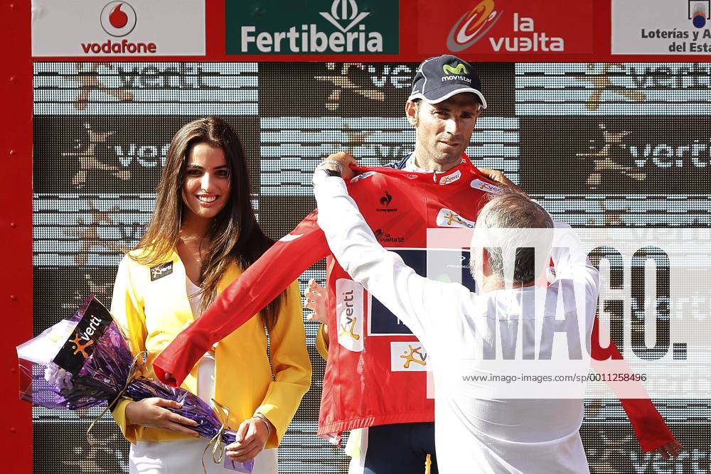 Alejandro Valverde with the leader s red jersey after the stage of La Vuelta 2012 between Faustino V and Eibar (Arrate).August 20,2012. (20261553)