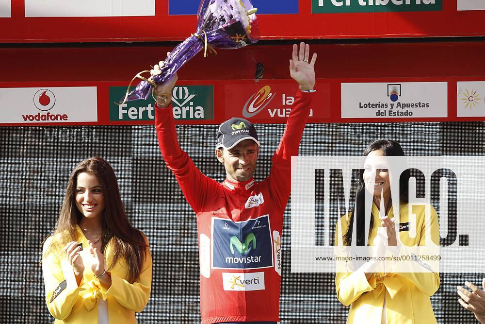 Alejandro Valverde with the leader s red jersey after the stage of La Vuelta 2012 between Faustino V and Eibar (Arrate).August 20,2012. (20261556)