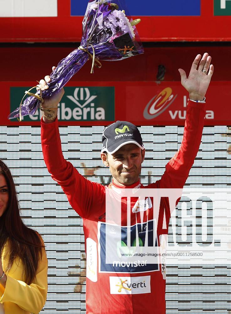 Alejandro Valverde with the leader s red jersey after the stage of La Vuelta 2012 between Faustino V and Eibar (Arrate).August 20,2012. (20261557)
