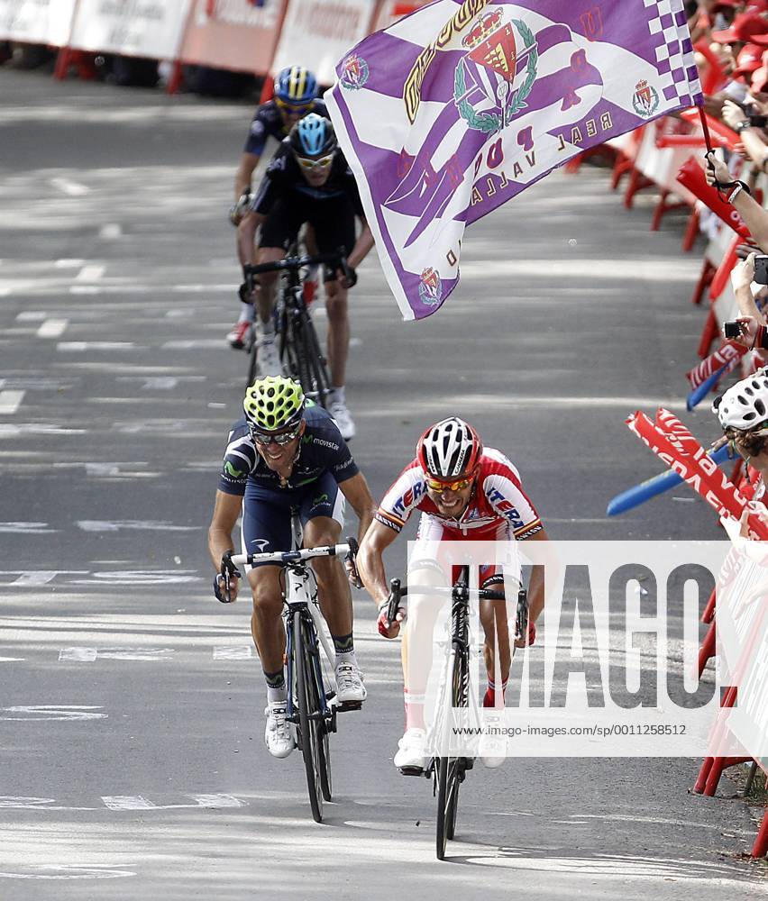 (L to R) Christopher Froom (c), Alberto Contador (t), Alejandro Valverde (l) and Joaquin Purito Rodriguez during the stage of La Vuelta 2012 between Faustino V and Eibar (Arrate).August 20,2012. (20261541)